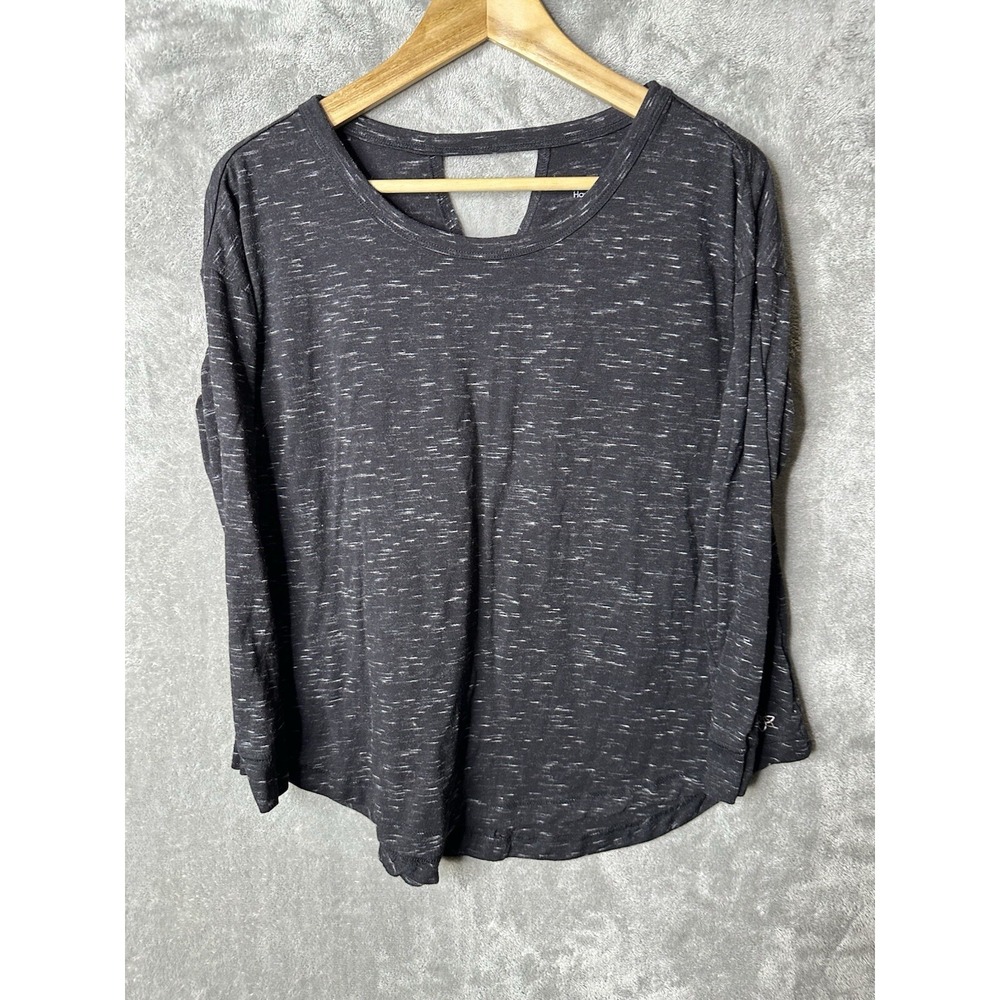 Harmony Balance Shirt Women's Small Gray Pullover Knit Long Sleeve Yoga
